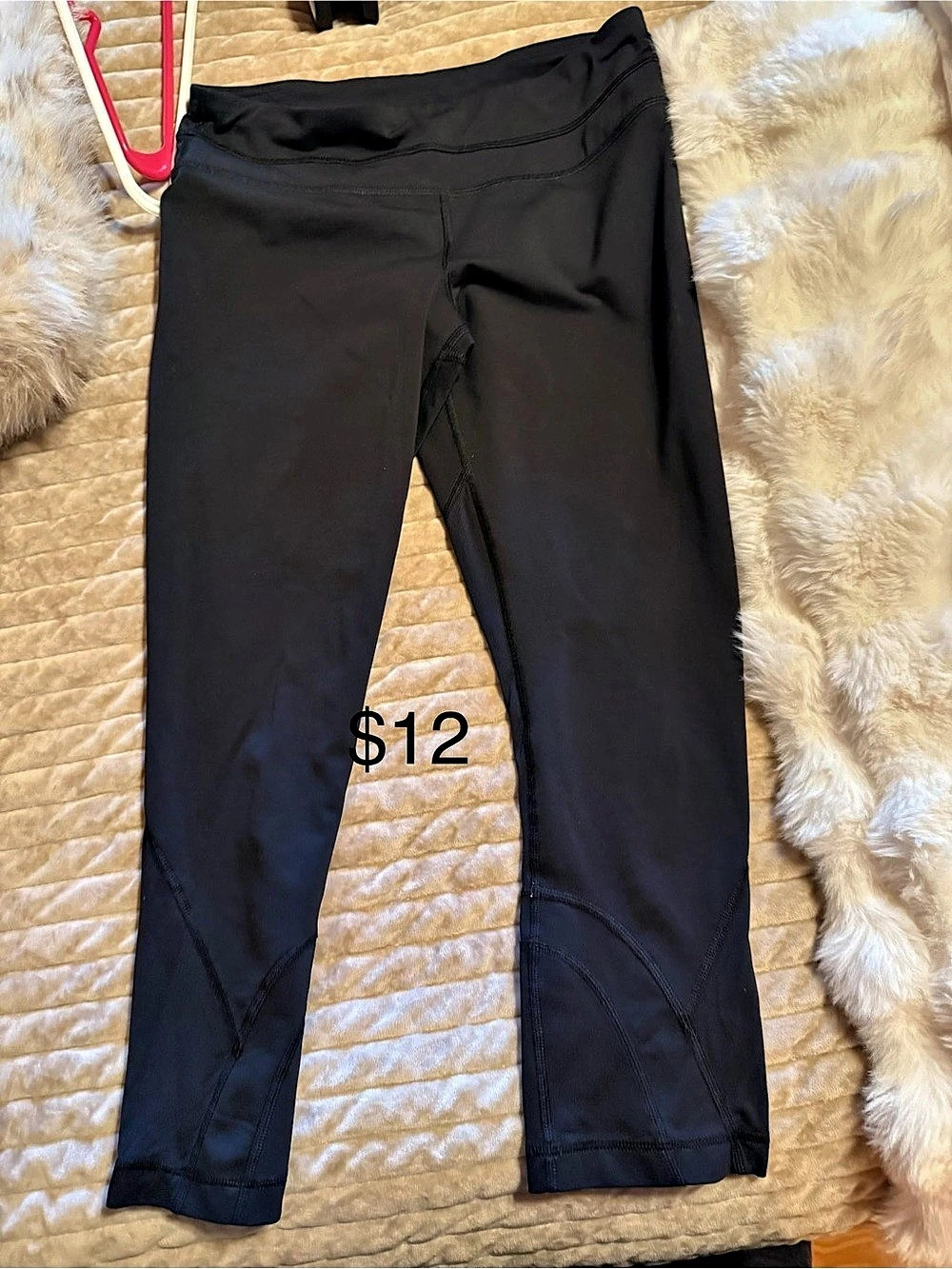 lululemon On Your Mark Crop Black Athletic Leggings